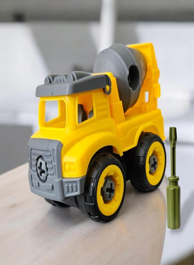 Stylbase 4-in-1 DIY Assembly Vehicles Toys for Kids - Excavator, Mixer Truck, Dumper, Crane with Screwdrivers | Kids Toys for 2-5 Years | Educational STEM Construction Games | Birthday Gift - Image 4
